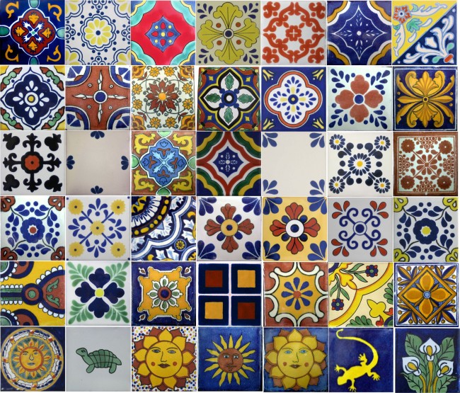 Mexican Talavera Tiles Mixed Selection - SALE