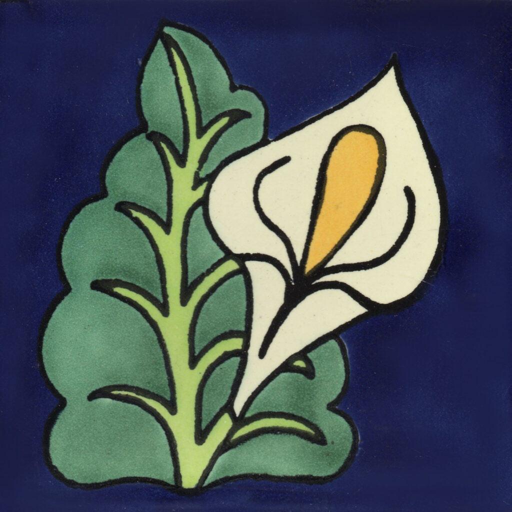 Mexican Talavera Tiles Lilies 1