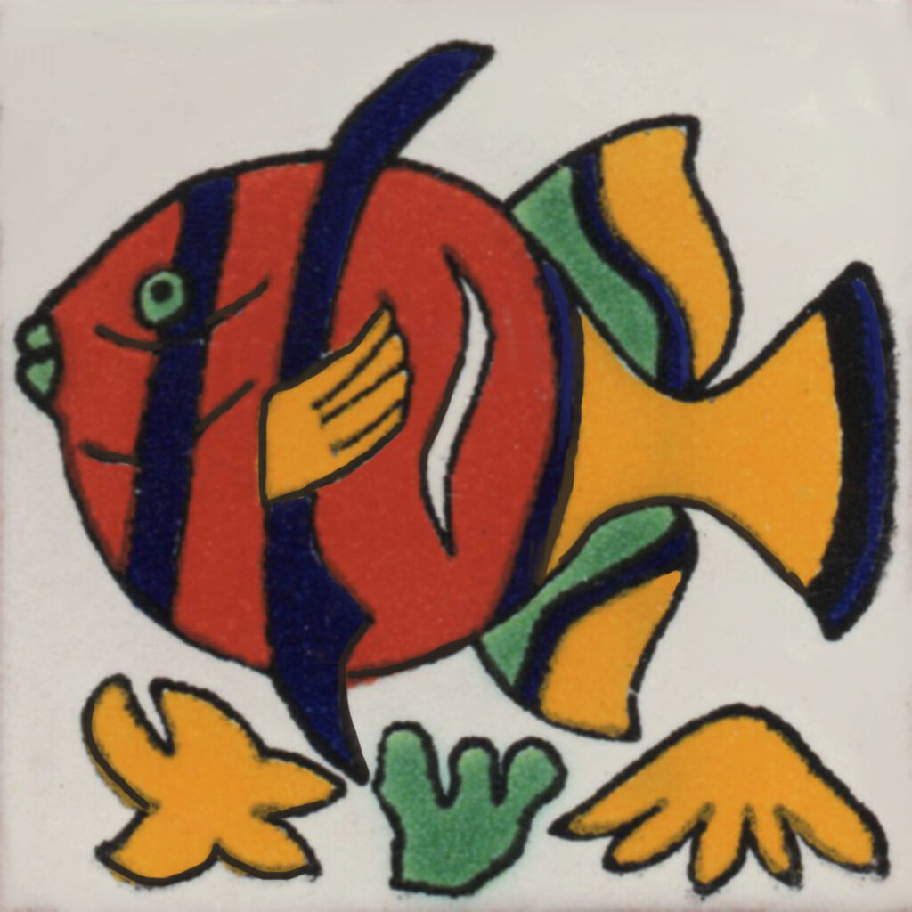 Mexican Talavera Tile Fish 2