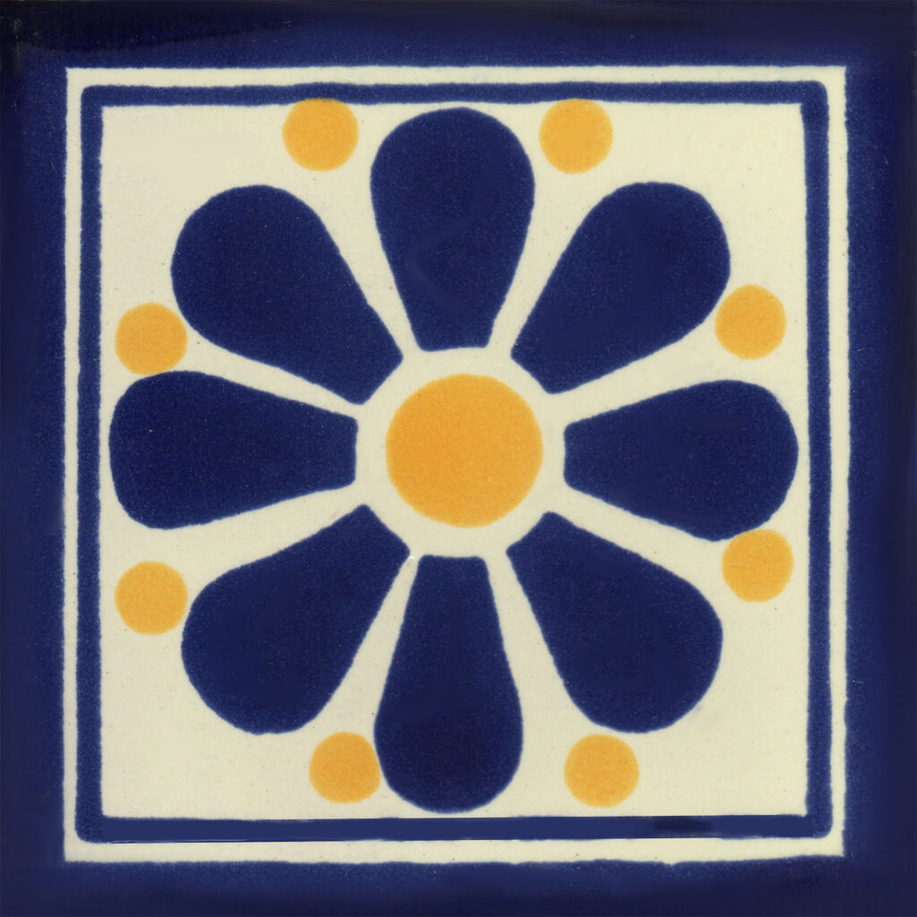 Mexican Talavera Tile Daisy 5