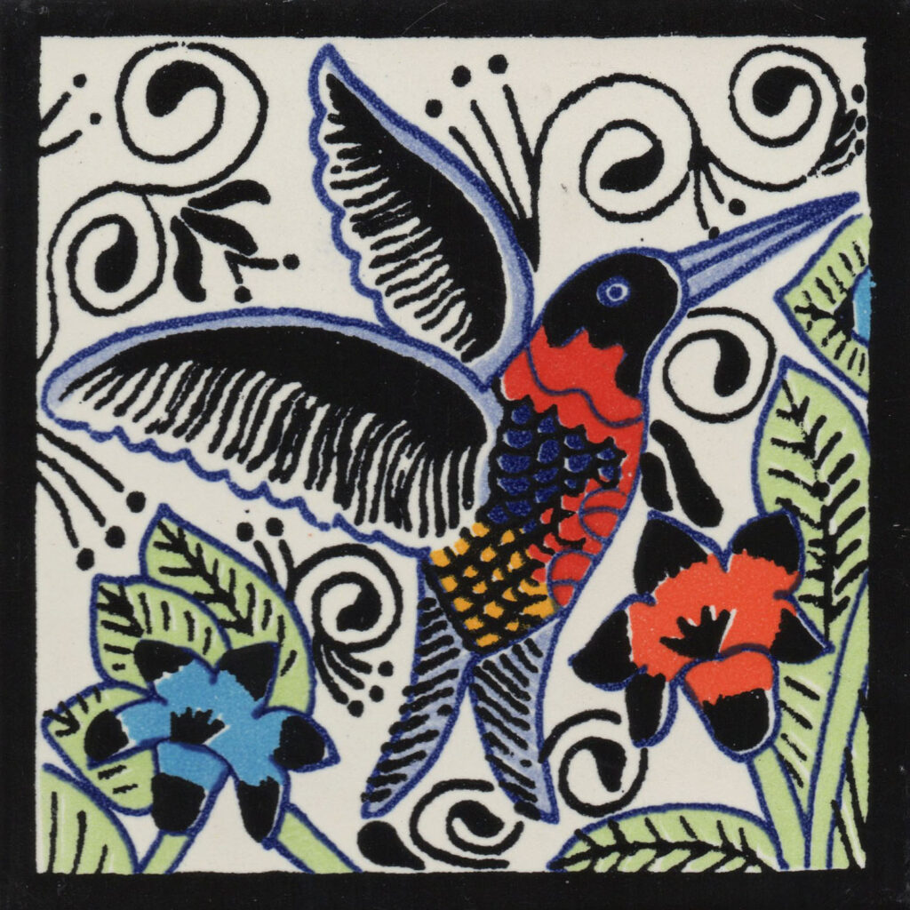 Ceramic Frost Proof Tile Hummingbirds