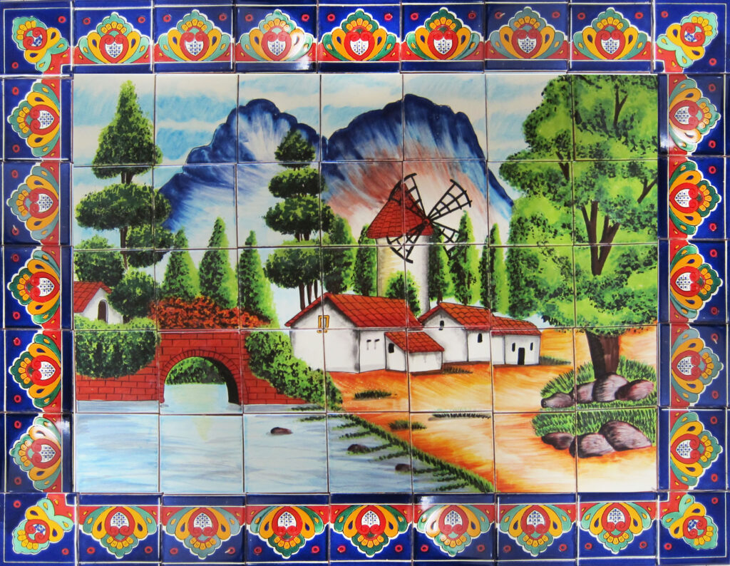 Mexican Talavera Mural Paisaje 1