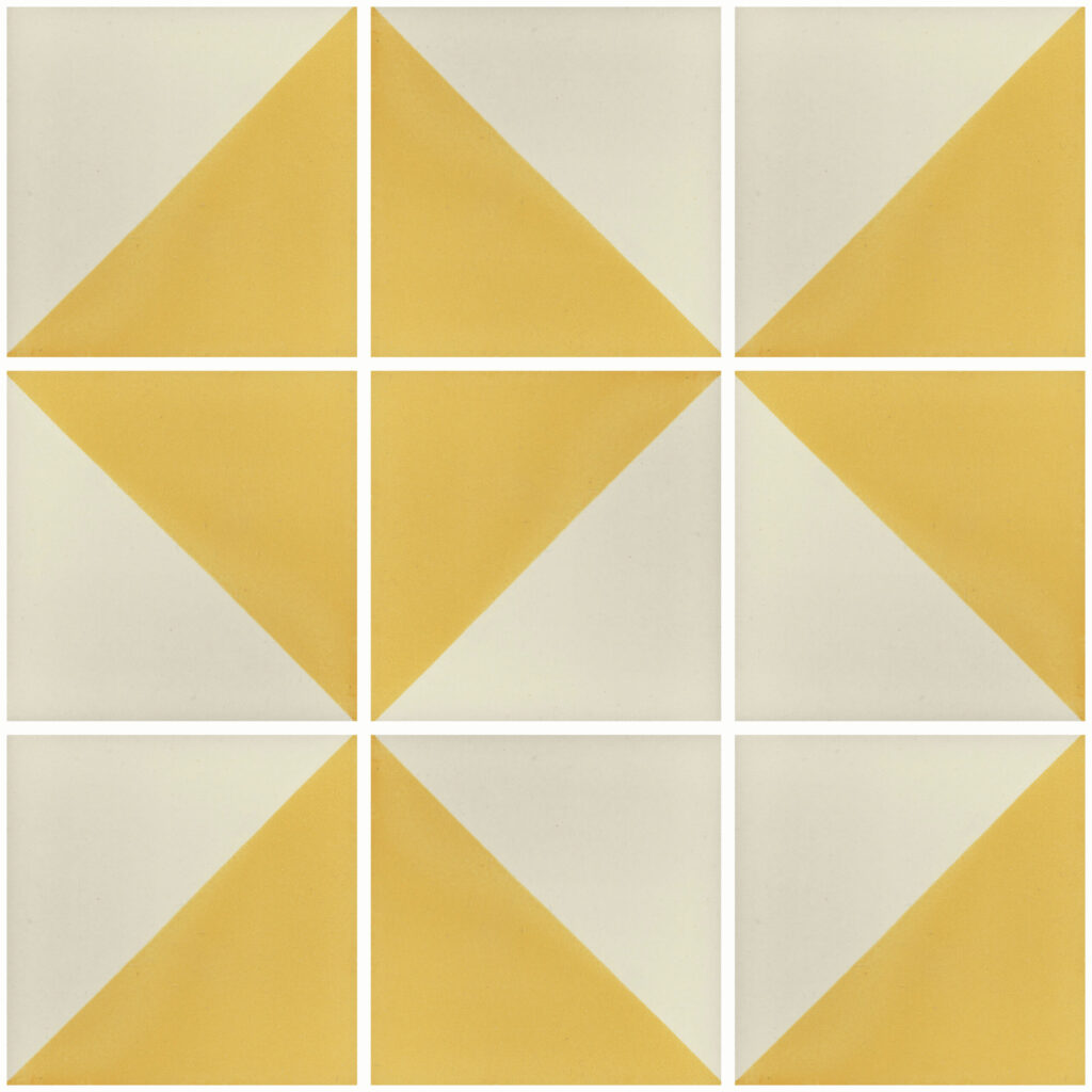 Mexican Ceramic Frost Proof Tiles Yellow Washed White