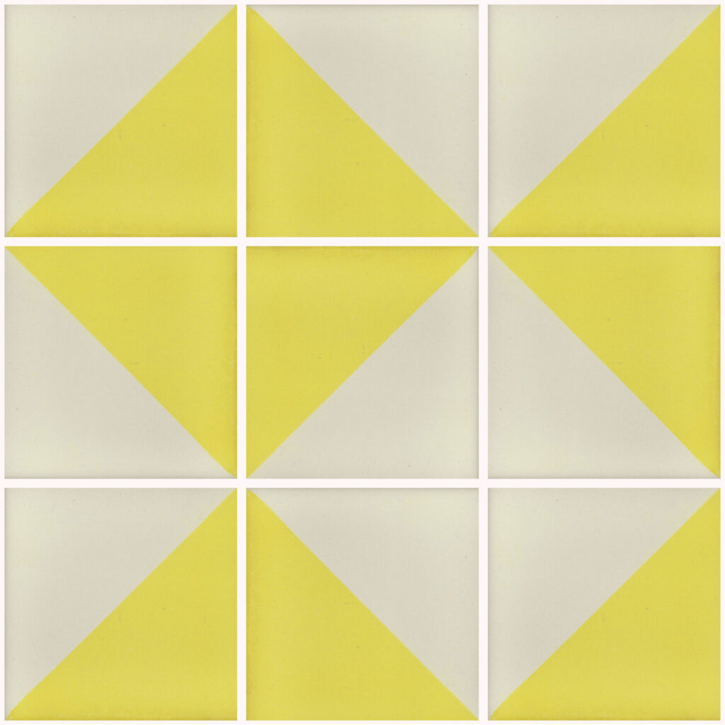 Mexican Ceramic Frost Proof Tiles Yellow Light and White