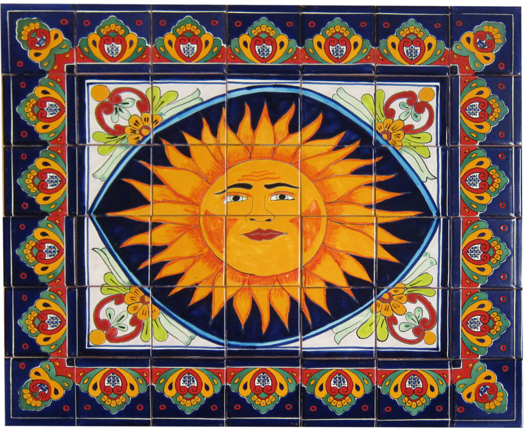 Mexican Talavera Mural Sunshine 1