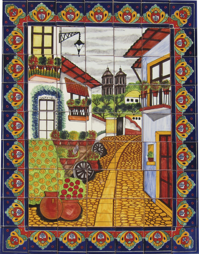 Mexican Talavera Mural Pueblo 6