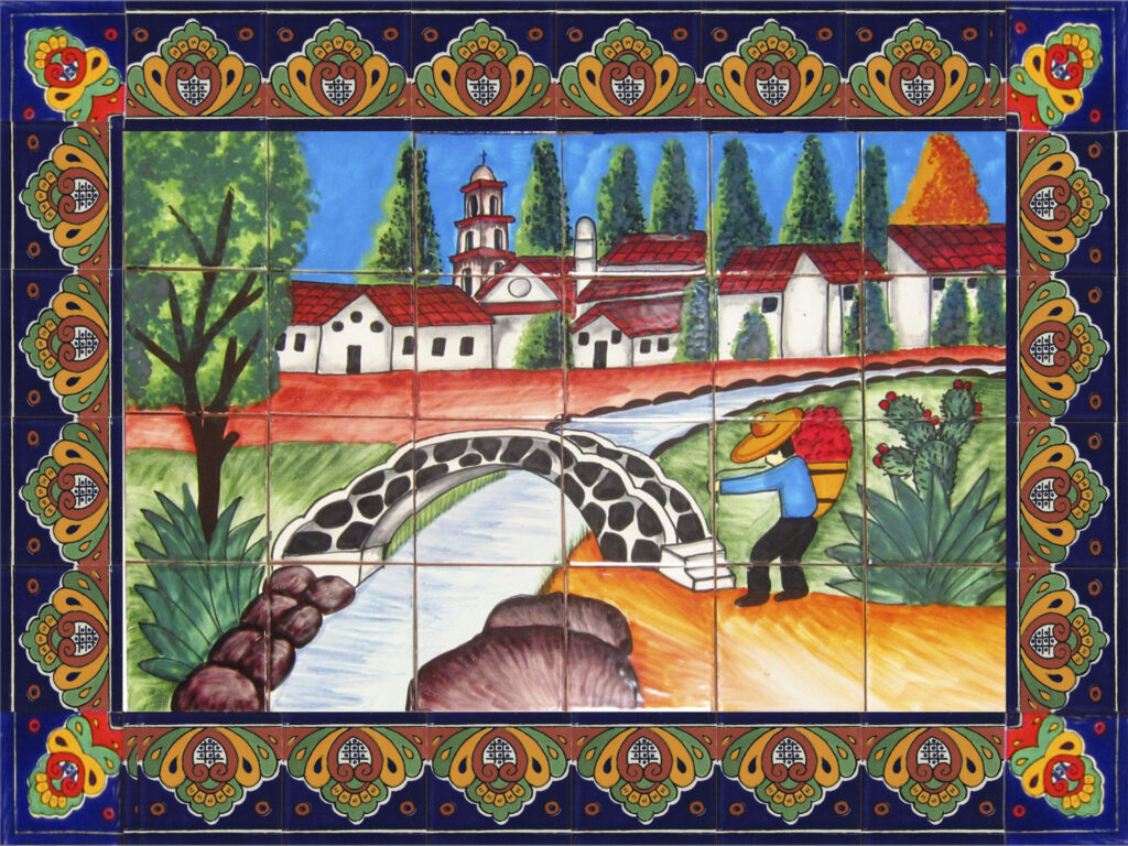 Mexican Talavera Mural Pueblo 3