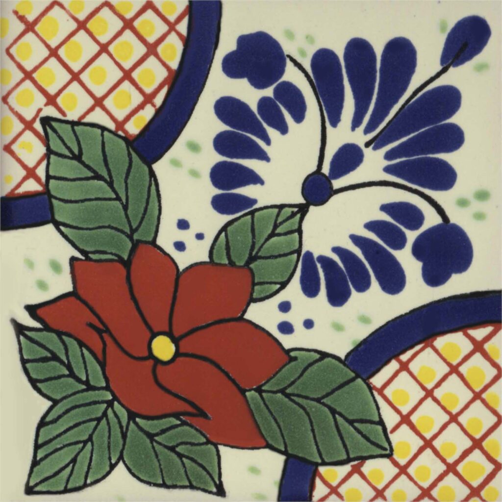 Mexican Talavera Tiles Flowers 23