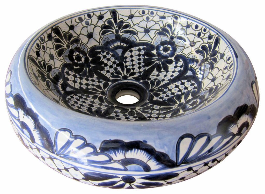 Talavera Round Vessel Sink Donut Acapulco