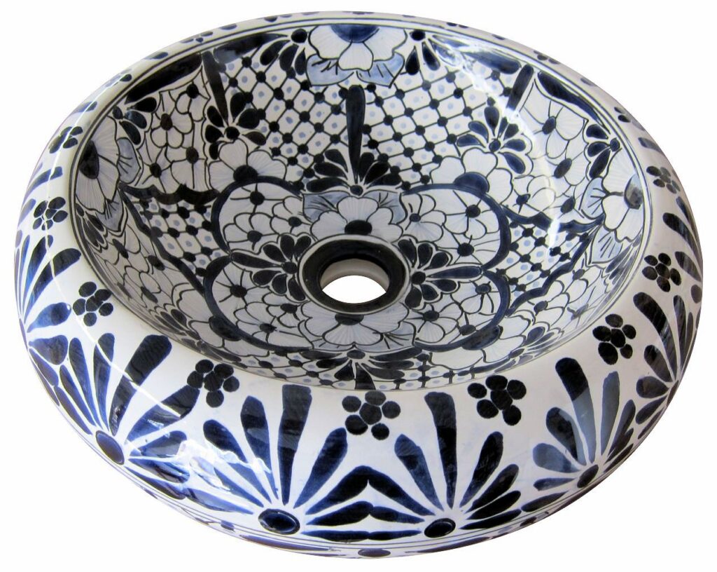 Talavera Round Vessel Sink Donut Veracruz