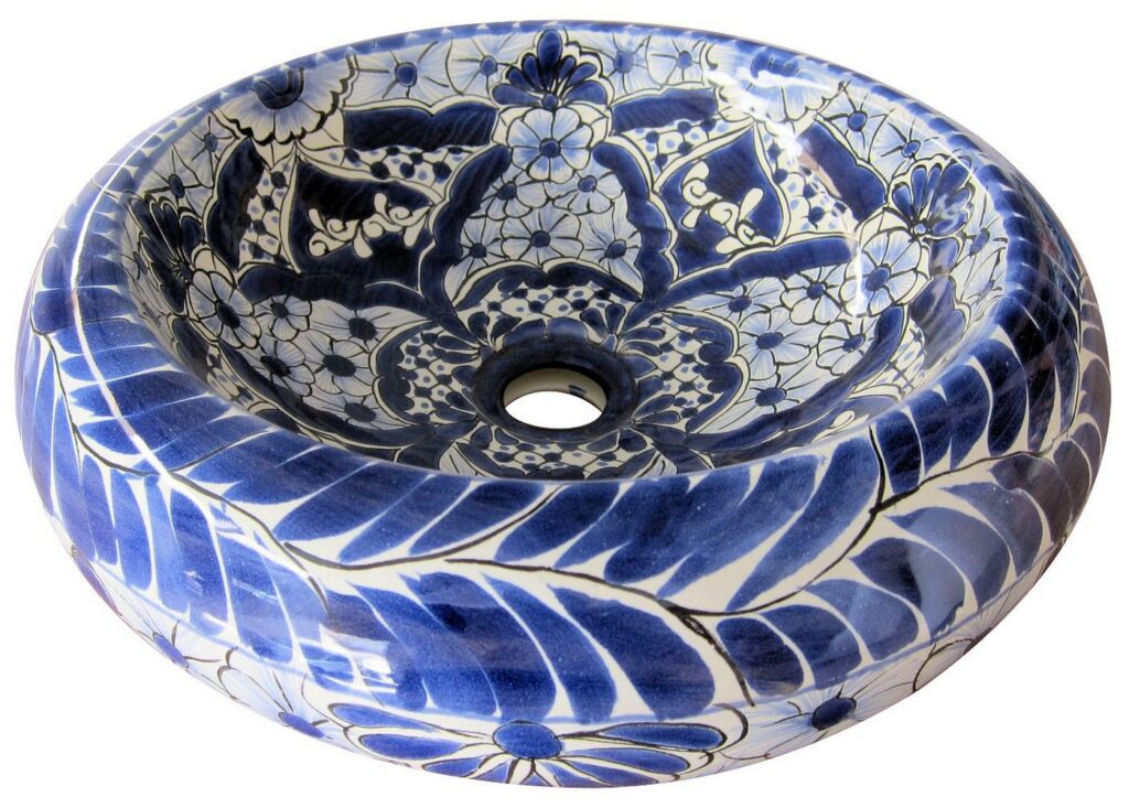 Talavera Round Vessel Sink Donut Talavereado