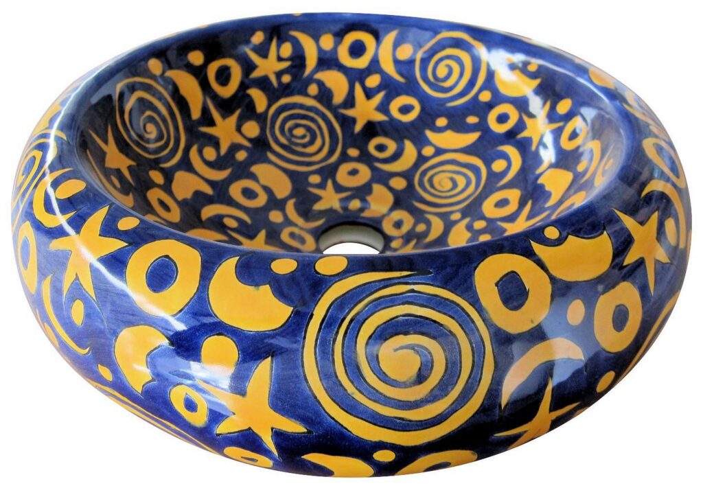 Talavera Round Vessel Sink Donut Cielo de Noche