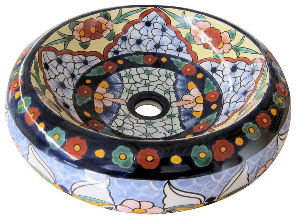 Talavera Round Vessel Sink Donut Abundancia