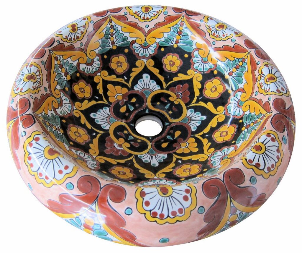 Talavera Round Vessel Sink Donut Oleaje