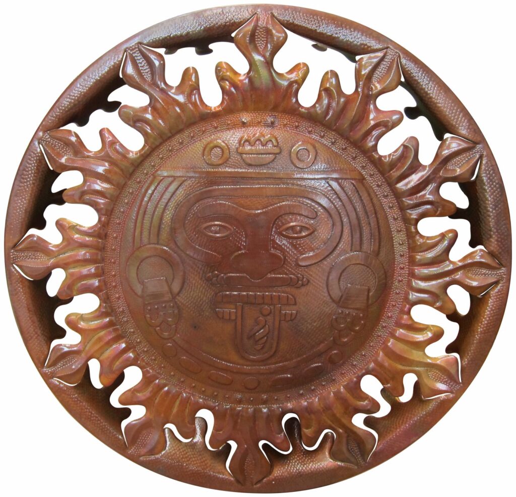 Mexican Wall Lamp 24" Aztec Sun