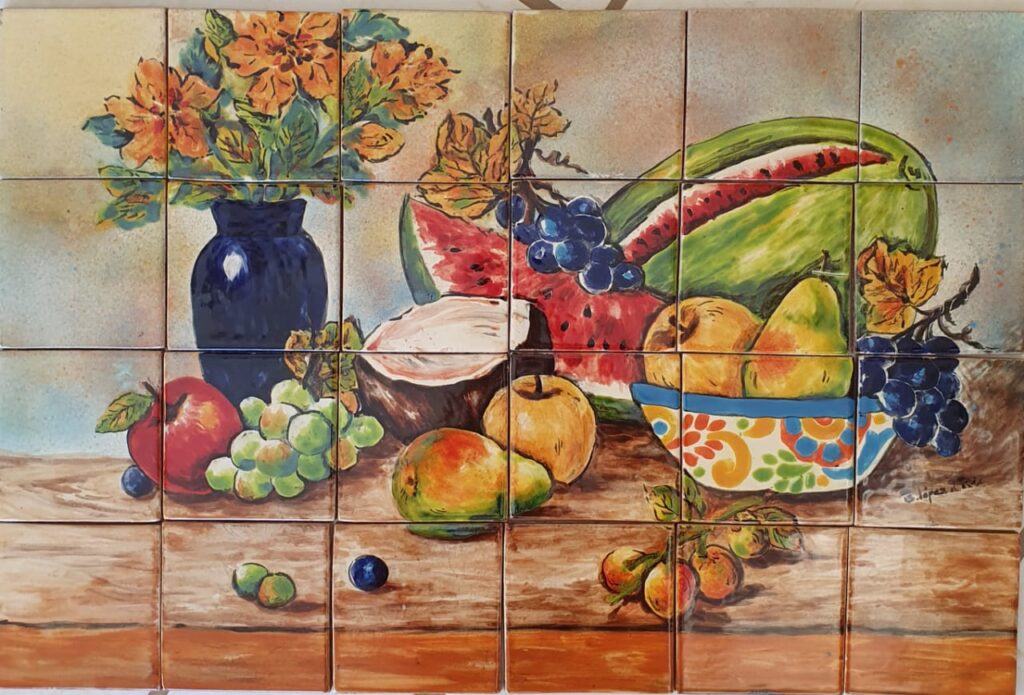 Mexican Talavera Mural Frutas 4