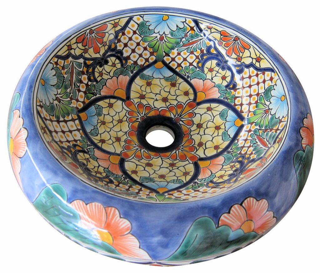 Talavera Round Vessel Sink Donut Hidalgo