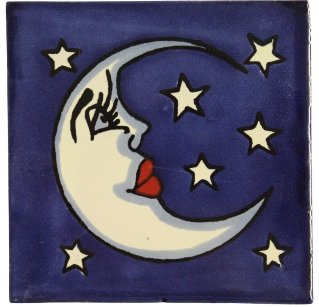 Mexican Talavera Tiles Moon 2