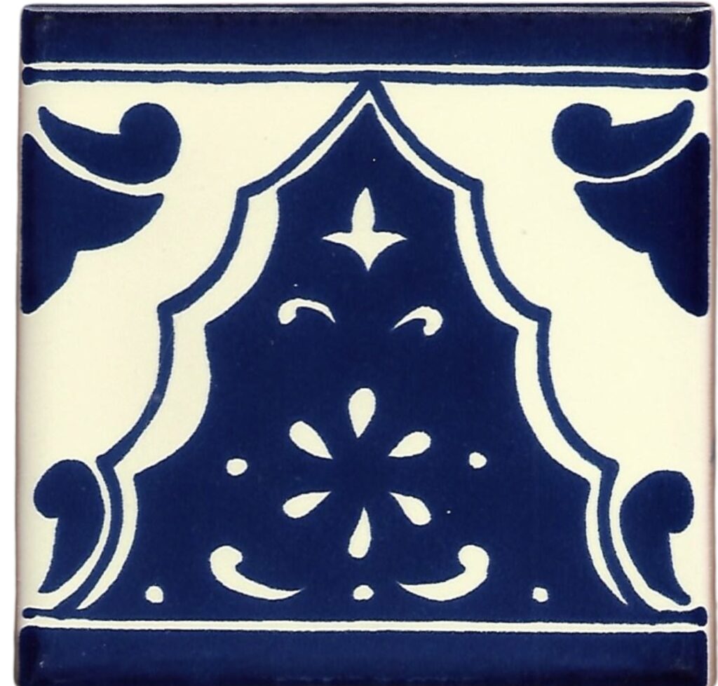 Mexican Talavera Border Tile Tula