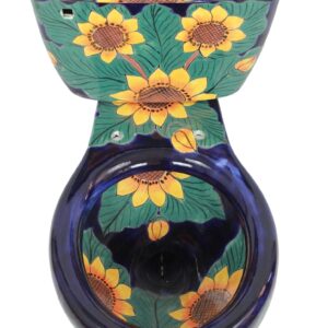 Mexican Talavera Toilet Girasoles
