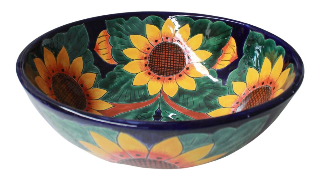 Talavera Sink Sunflowers