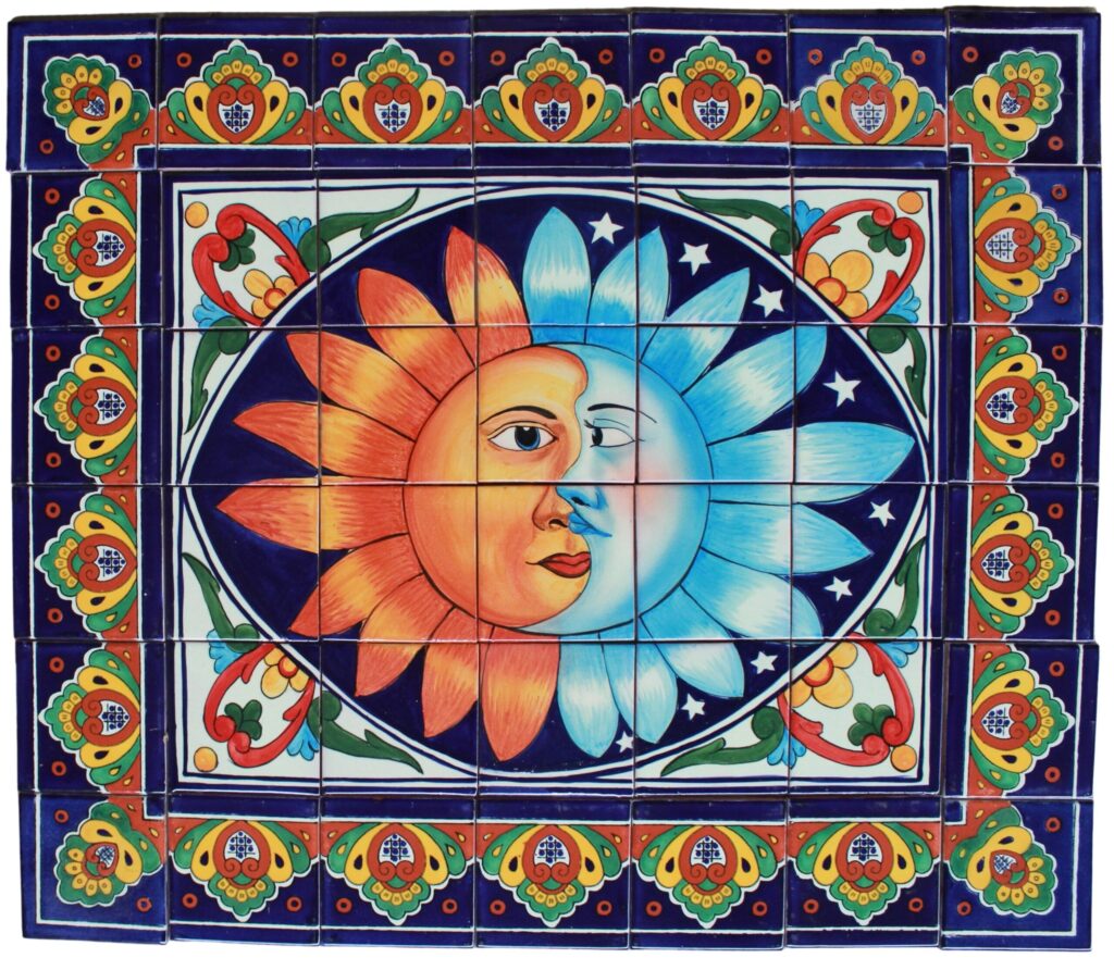 Mexican Talavera Mural Eclipse 1