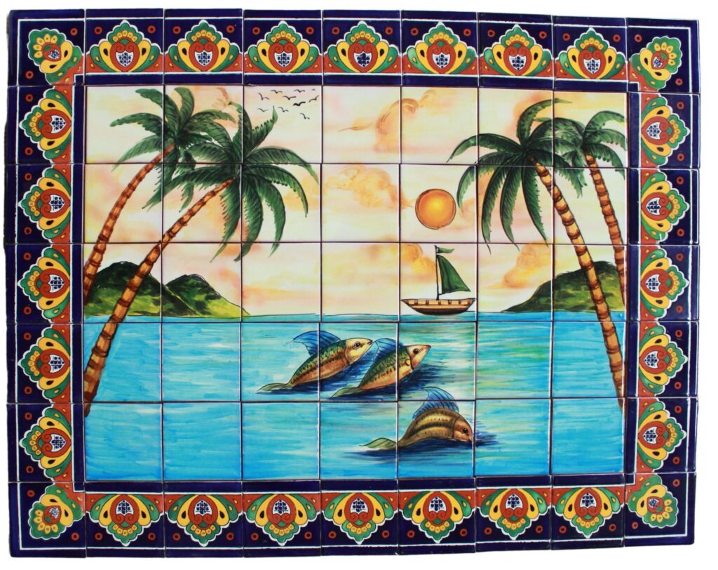 Mexican Talavera Mural Playa 1