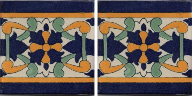 Mexican Talavera Border Tile Alora