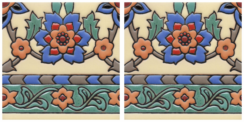 Ceramic High Relief Border Tile Pasadena