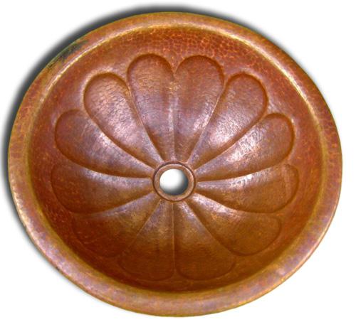 Copper Sink Round Gerbera