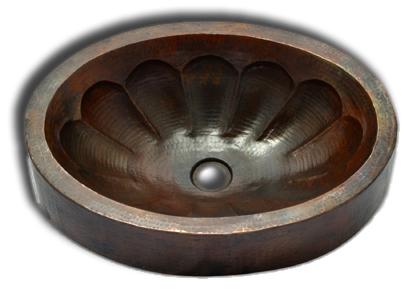 Copper Vessel Sink Round Marigold