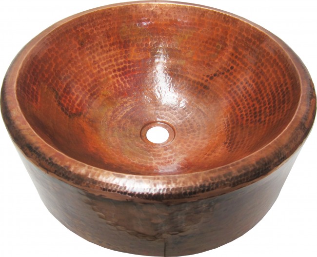 Copper Vessel Sink Round