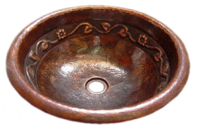 Copper Sink Round Intertwine