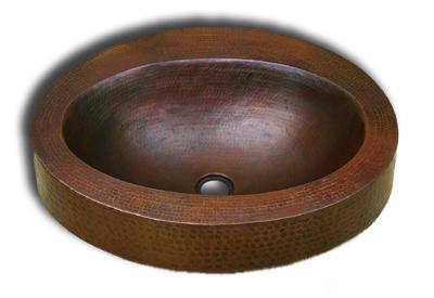 Copper Vessel Sink Round Valley