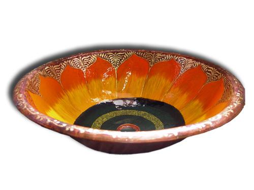 Hand Painted Copper Sink Sunflower