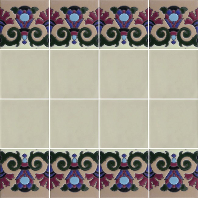 Ceramic High Relief Border Tile Parla