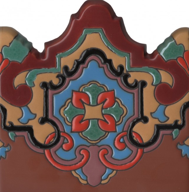 Ceramic High Relief Border Tile Plaquet Antonio