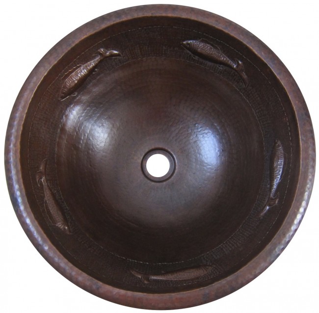 Copper Sink Round Fish