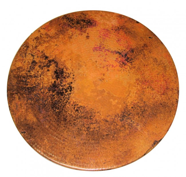 Hammered Copper Table Top Round - SELECT YOUR SIZE