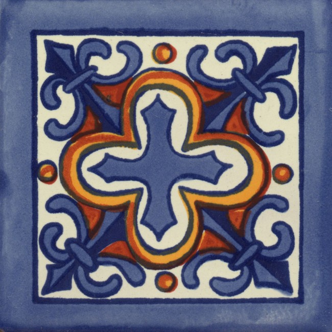 Mexican Talavera Tile Cruz Azul