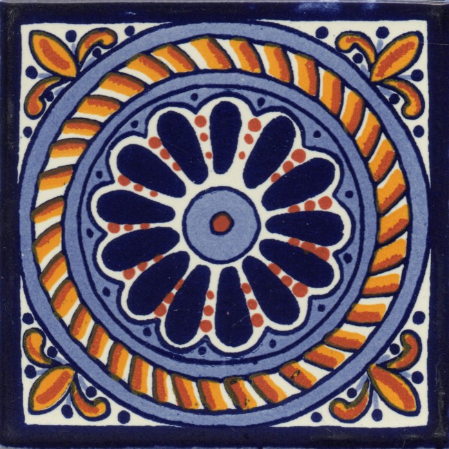 Mexican Talavera Tile Cuerda