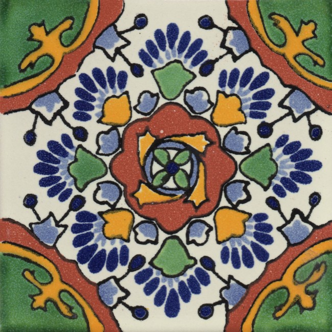 Mexican Talavera Tile Jardin Azul