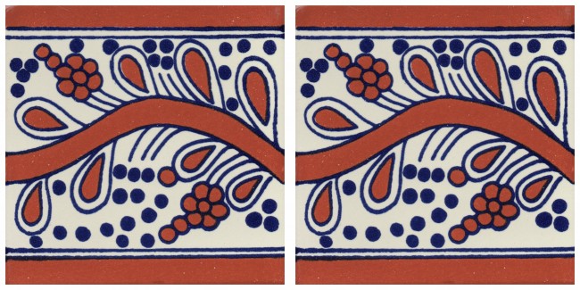 Mexican Talavera Border Tile Juventino