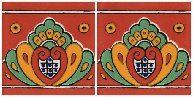 Mexican Talavera Border Tile Papantla