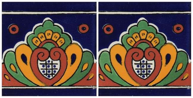 Mexican Talavera Border Tile Perote