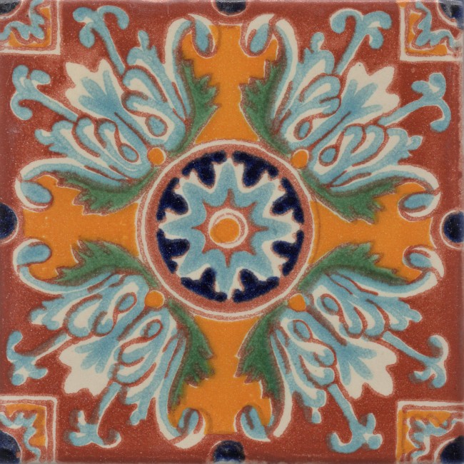 Mexican Talavera Tile Flor Romanesco 3