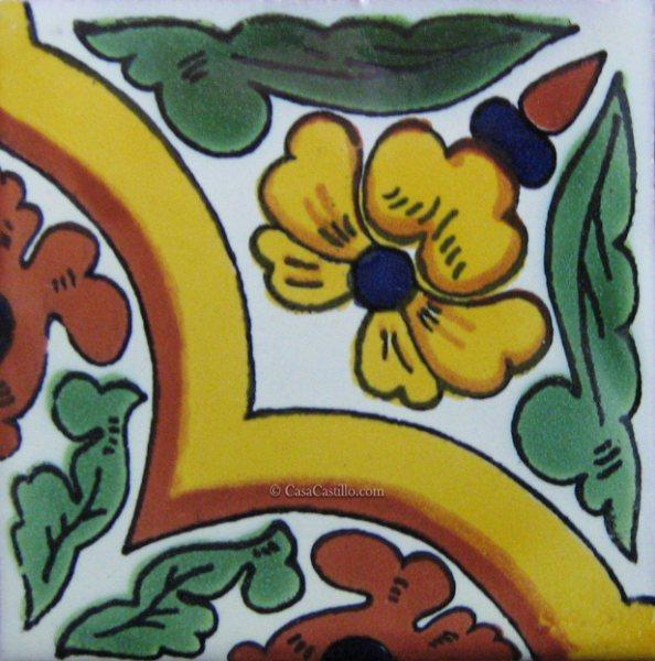 Mexican Talavera Tiles Flowers 22