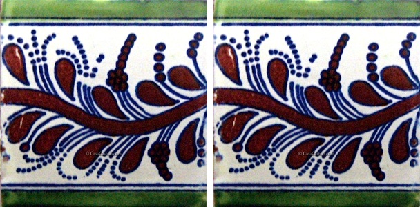 Mexican Talavera Border Tile Romita