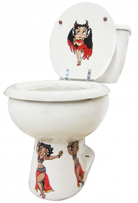 Mexican Talavera Toilet Betty Boop