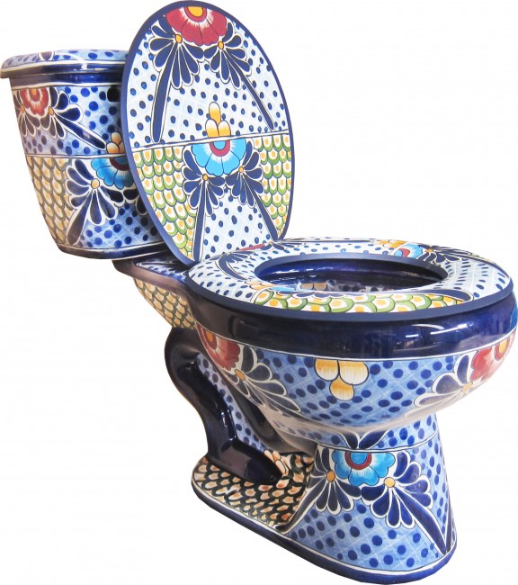 Mexican Talavera Toilet Cancun